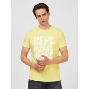 Pepe Jeans pánské žluté tričko Milo - L (014)